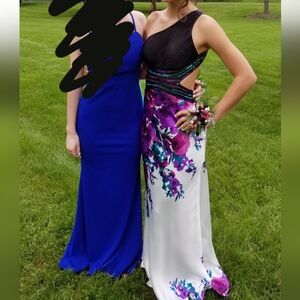 Floral long prom dress